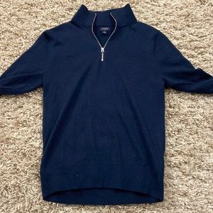 J.Crew navy blue mens xs quarter zip